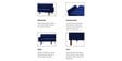 Nebia Fabric 3 Seater Convertible Sofa Cum Bed In Royal Blue Colour
