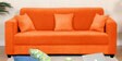 Nebula 3 Seater Sofa In Vivid Orange Colour