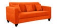 Nebula 3 Seater Sofa In Vivid Orange Colour