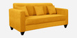 Nebula Fabric 3 Seater Sofa in Bold Yellow Colour