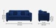 Nebula Fabric 3 Seater Sofa in Royal Blue Colour