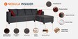 Nebula Fabric LHS Sectional Sofa in Coffee Brown Colour