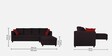 Nebula Fabric LHS Sectional Sofa in Coffee Brown Colour