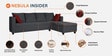 Nebula Fabric LHS Sectional Sofa in Royal Blue Colour