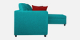 Nebula Fabric LHS Sectional Sofa in Sea Green Colour