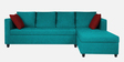 Nebula Fabric LHS Sectional Sofa in Sea Green Colour