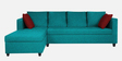 Nebula Fabric RHS Sectional Sofa in Sea Green Colour