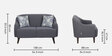 Nelson Fabric 2 Seater Sofa In Grey Colour