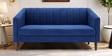 Nemo Velvet Fabric 2 Seater Sofa In Blue Color