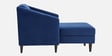 Nemo Velvet Fabric LHS L-Shaped 5 Seater Sofa In Blue Color