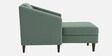 Nemo Velvet Fabric LHS L-Shaped 5 Seater Sofa In Sea Green Color