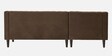 Nemo Velvet Fabric RHS L-Shaped 5 Seater Sofa In Brown Color