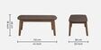 Nemuro Solid Wood 5 Seater Sofa Set (3+2+1) with Coffee Table in Cocoa & Espresso Finish 