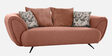 New Jersey Boucle Fabric 3 Seater Sofa in Rust Colour