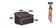 Barce Fabric 2 Seater Sofa in Brown Colour