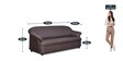 Barce Fabric 3 Seater Sofa in Brown Colour