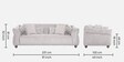 Newport Boucle Fabric 3 Seater Sofa in Silver Colour