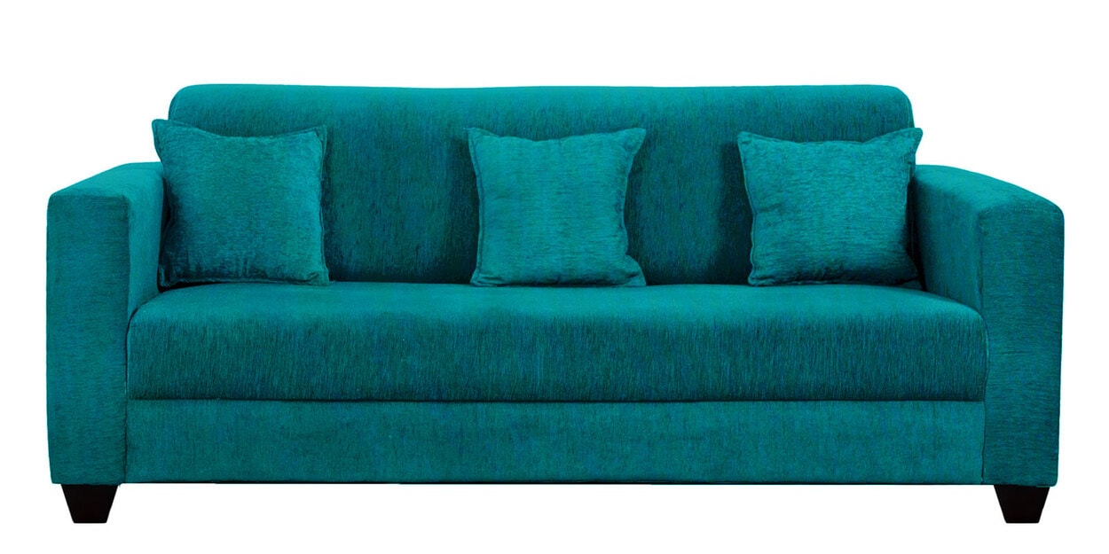 Buy Nebula Fabric 3 Seater Sofa in Sea Green Colour by Febonic Online