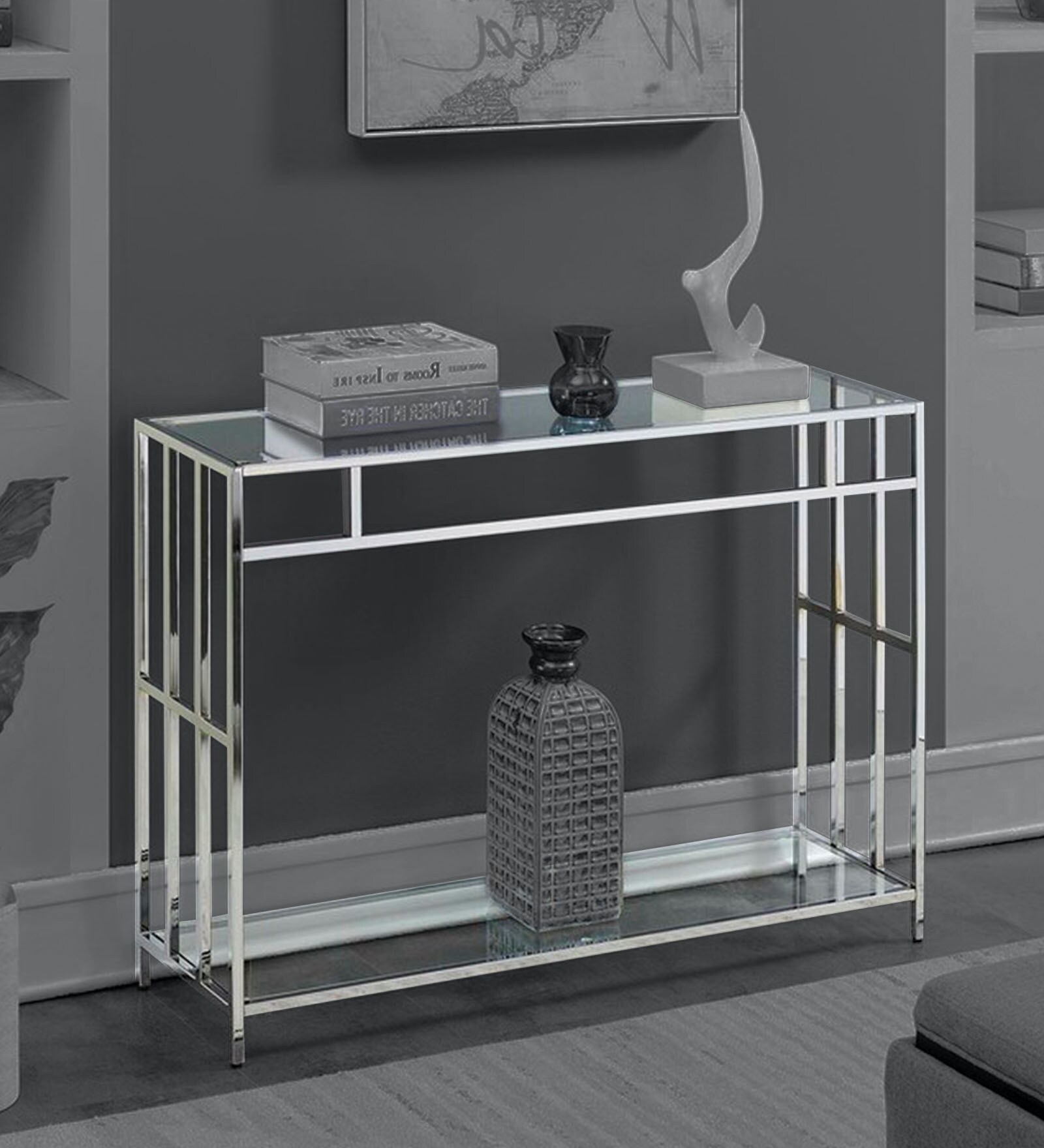 Nena Console Table in Stainless steel Finish