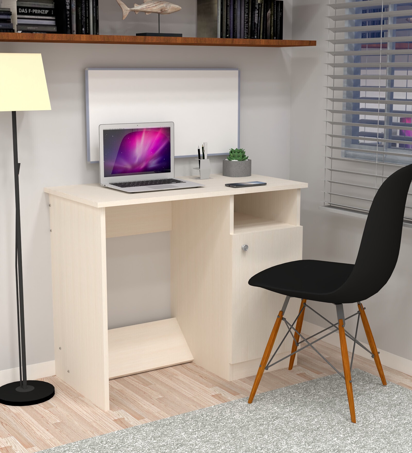 Nero Multipurpose, Computer Desk for Home/Office, Writing Table, Sturdy Small Desks for Small Spaces in Highland Pine Finish