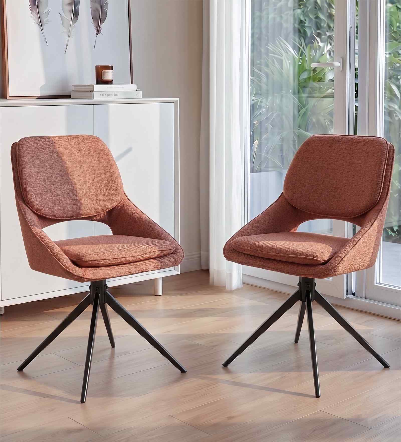 Nerova Dining Chairs In Brown Colour (Set Of 2)