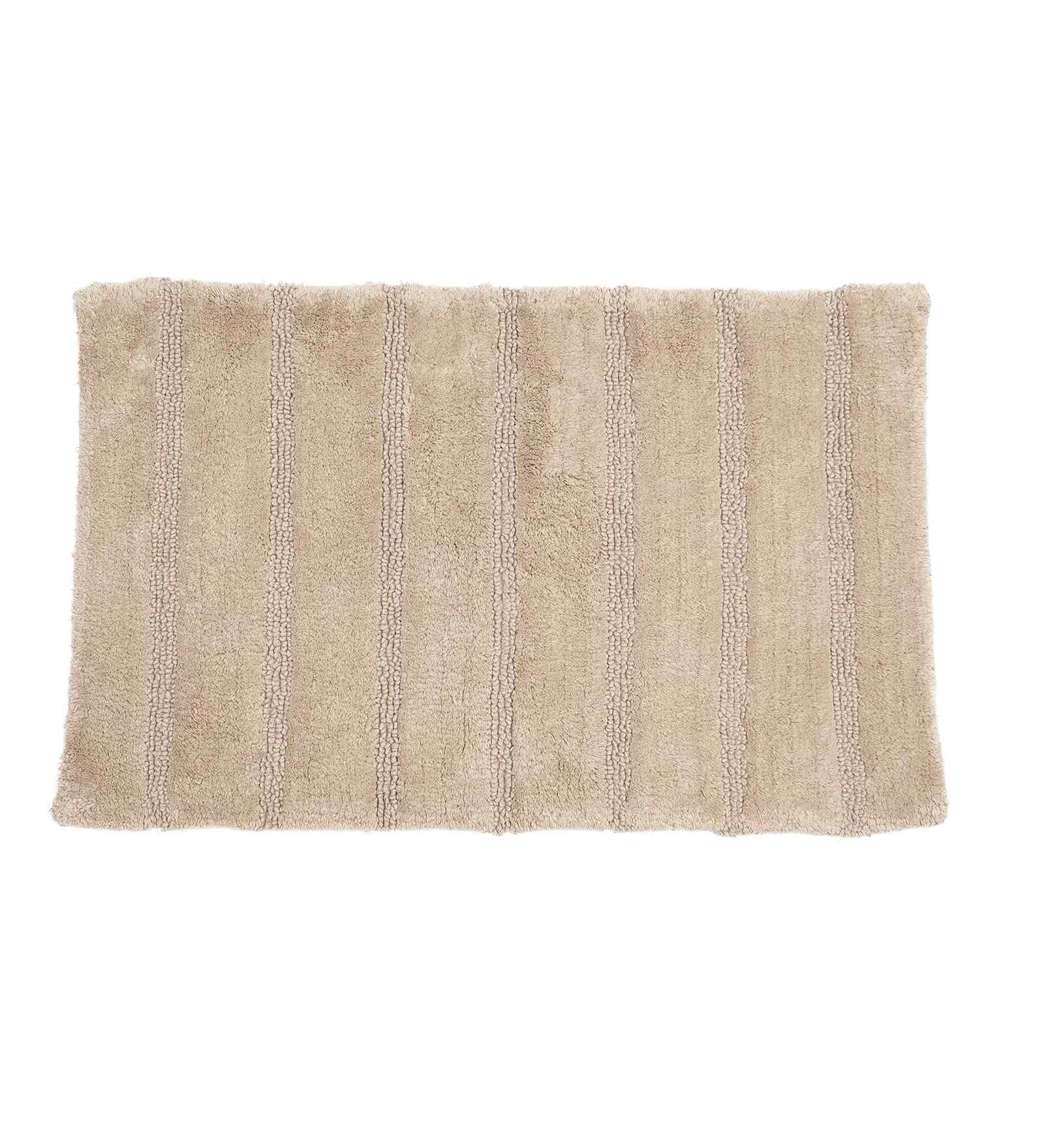 Neutral Solid Cotton 20x31 Inches Anti Skid Bath Mat