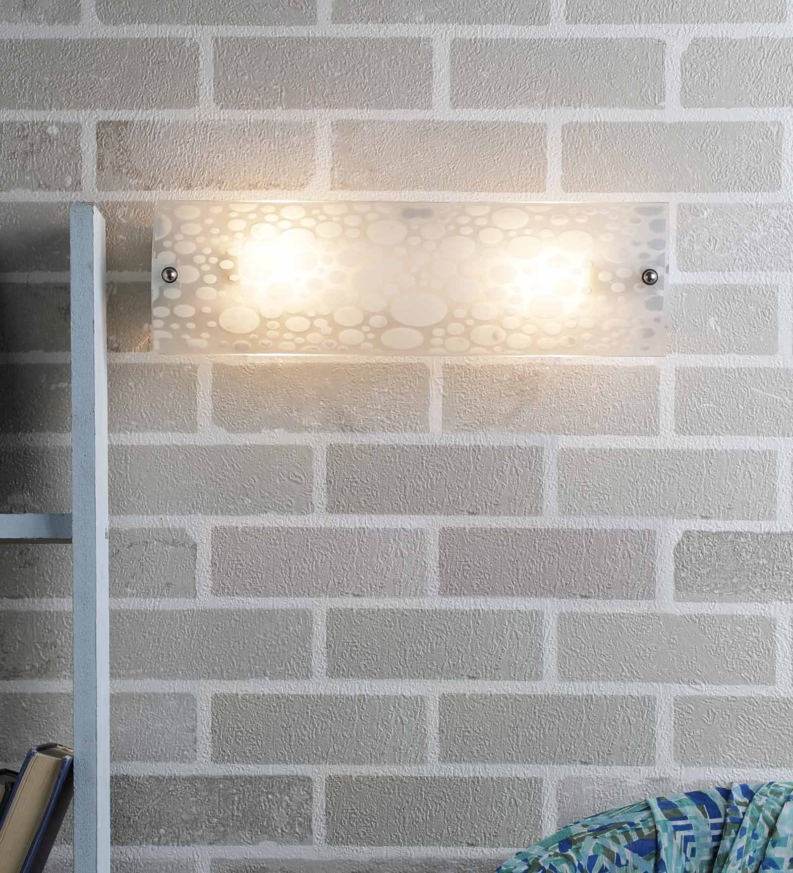 Off White Metal Bath Light