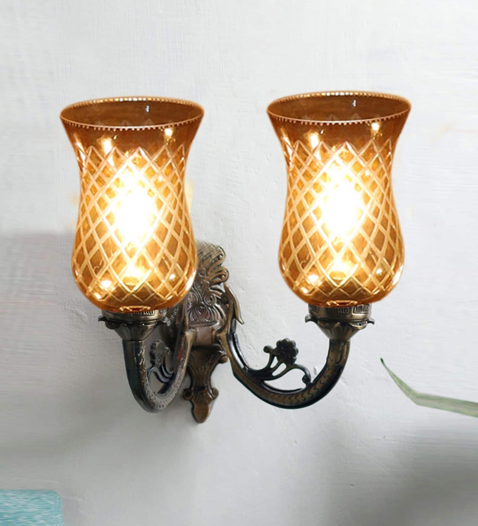 Antique Golden Metal Wall Lamp