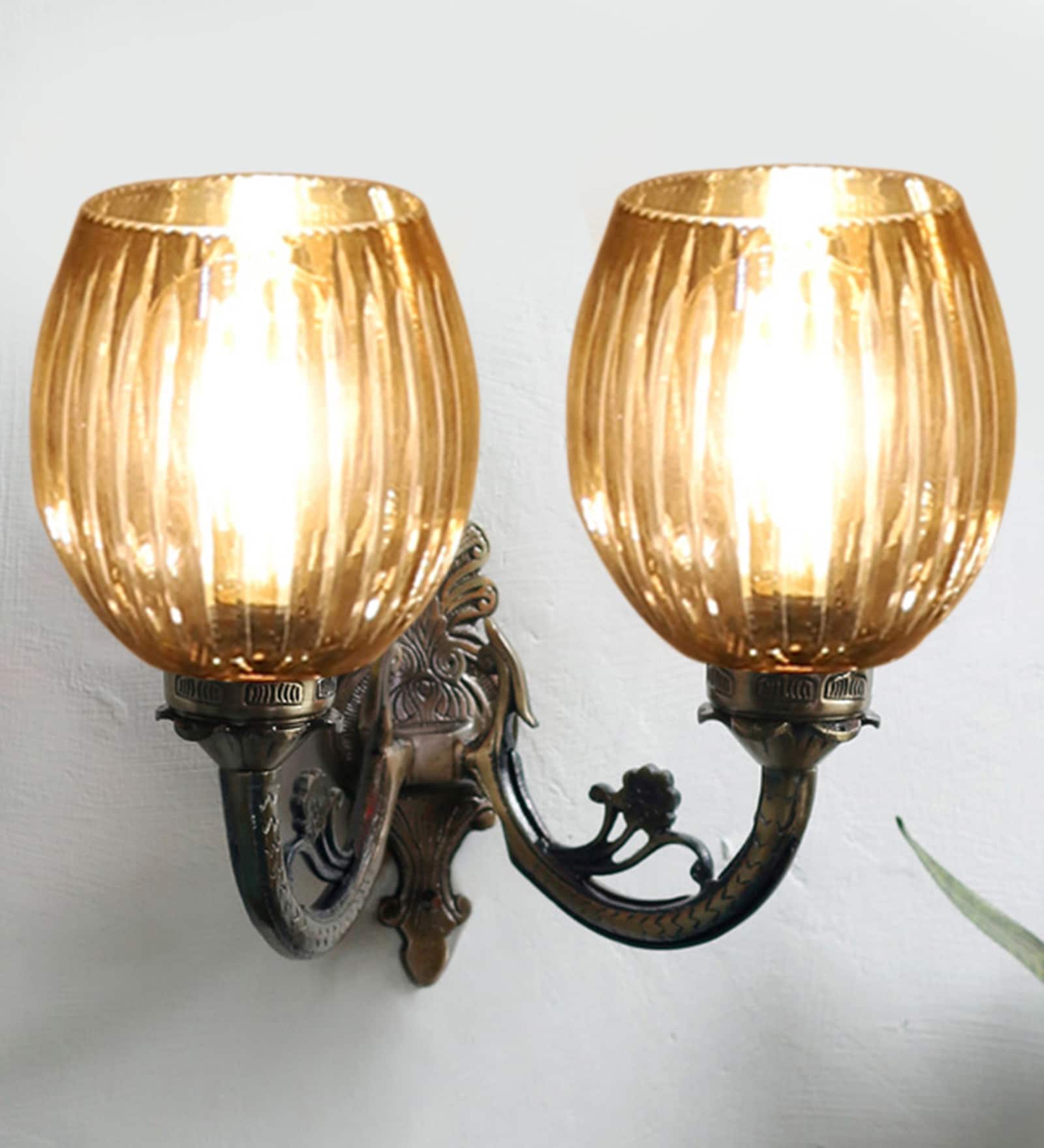 Antique Golden Metal Wall Lamp