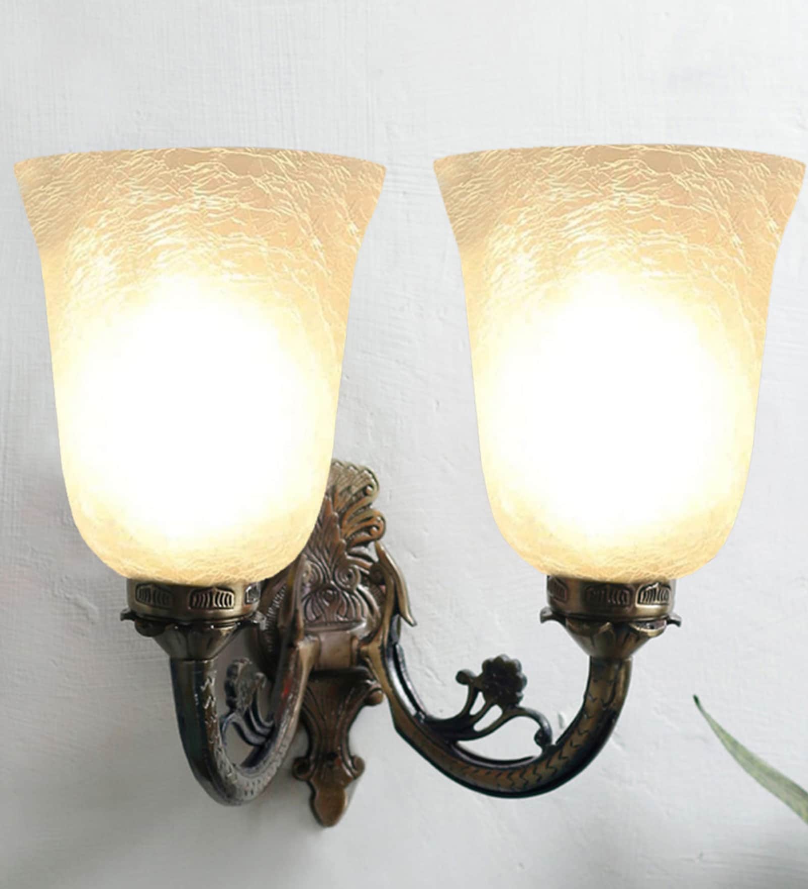 Antique Golden Metal Wall Lamp