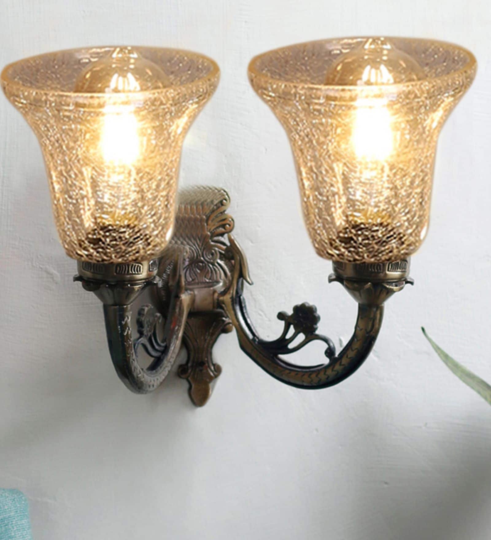 Antique Golden Metal Wall Lamp