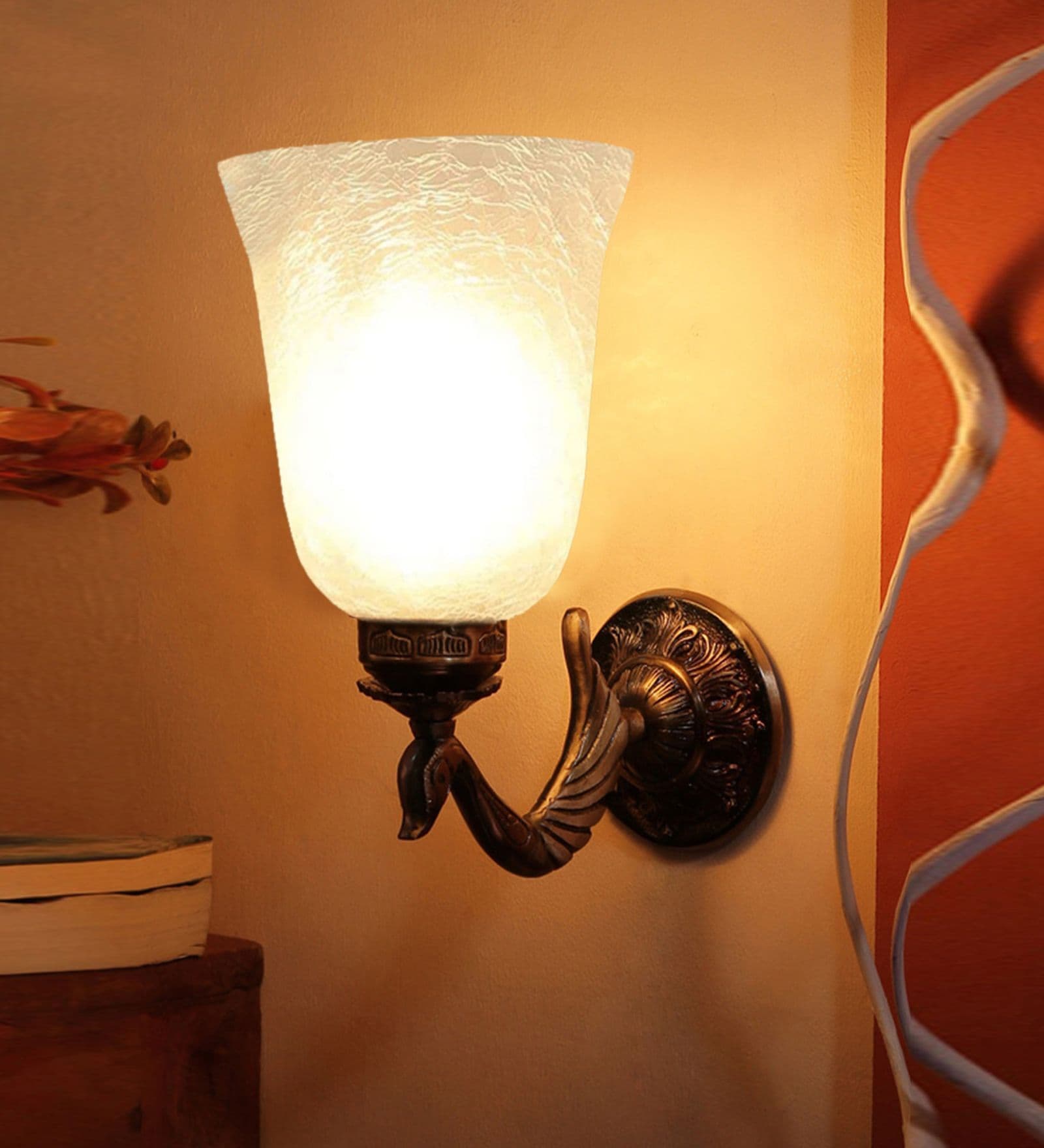 Antique Golden Metal Wall Lamp
