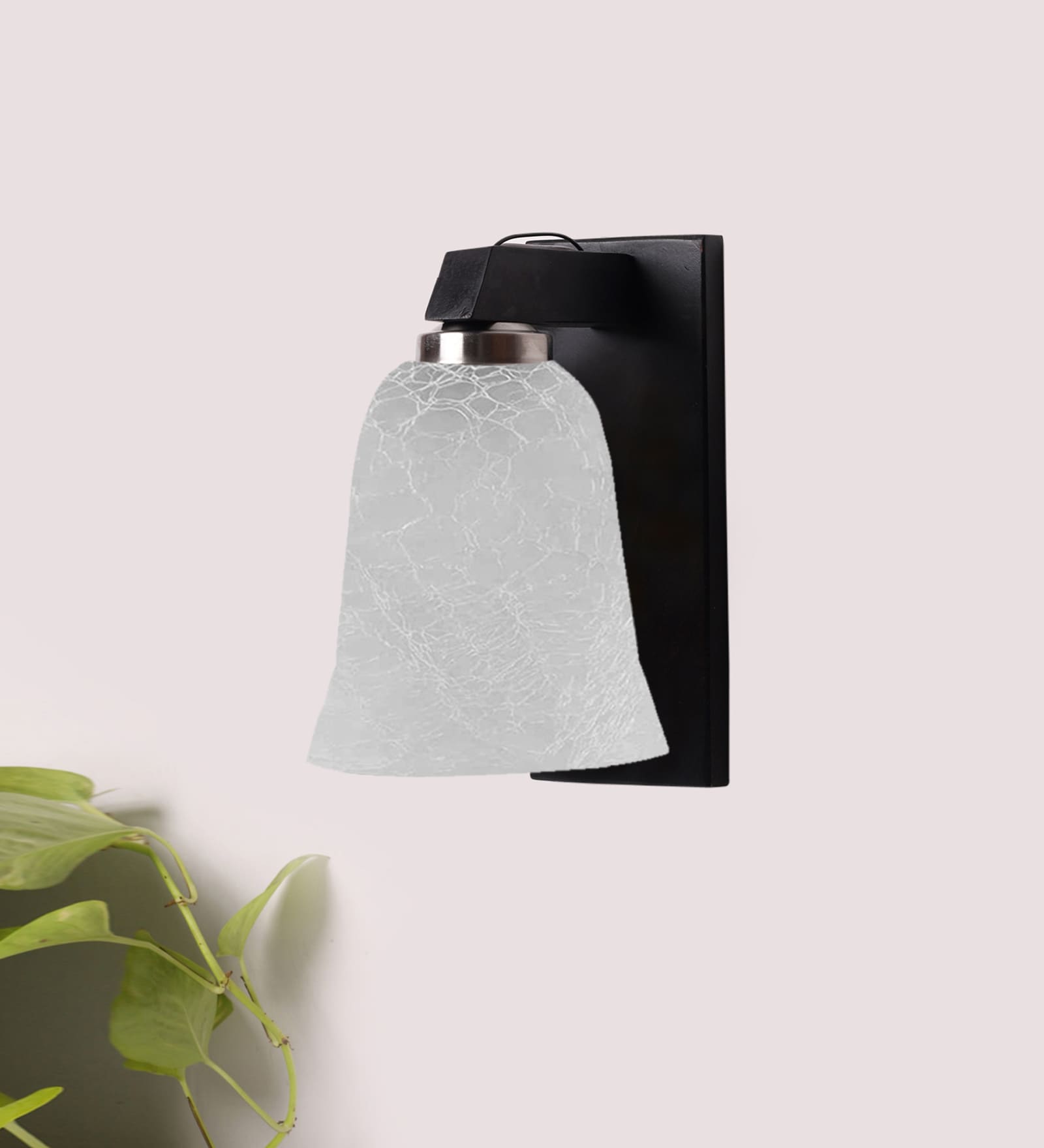 Brown Wooden Wall Lamp