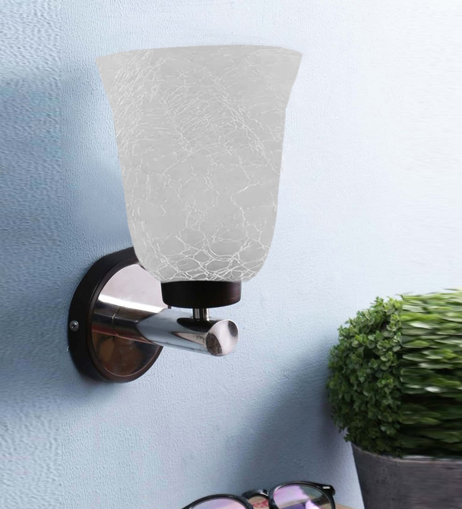 Brown Wooden Wall Lamp