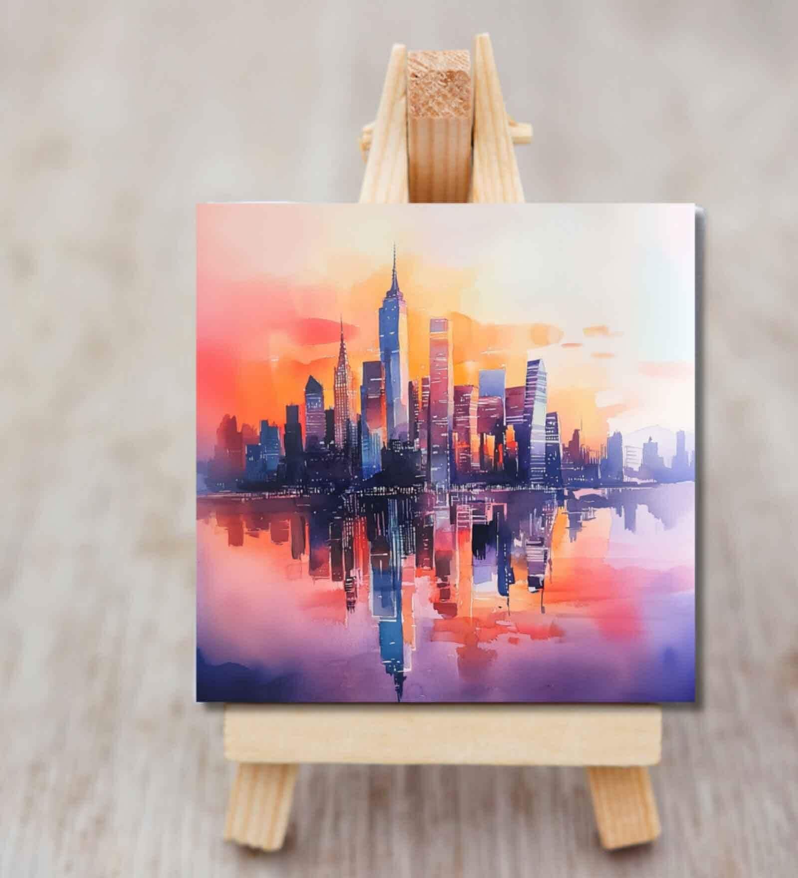 New York City Skyline Mini Canvas Frame
