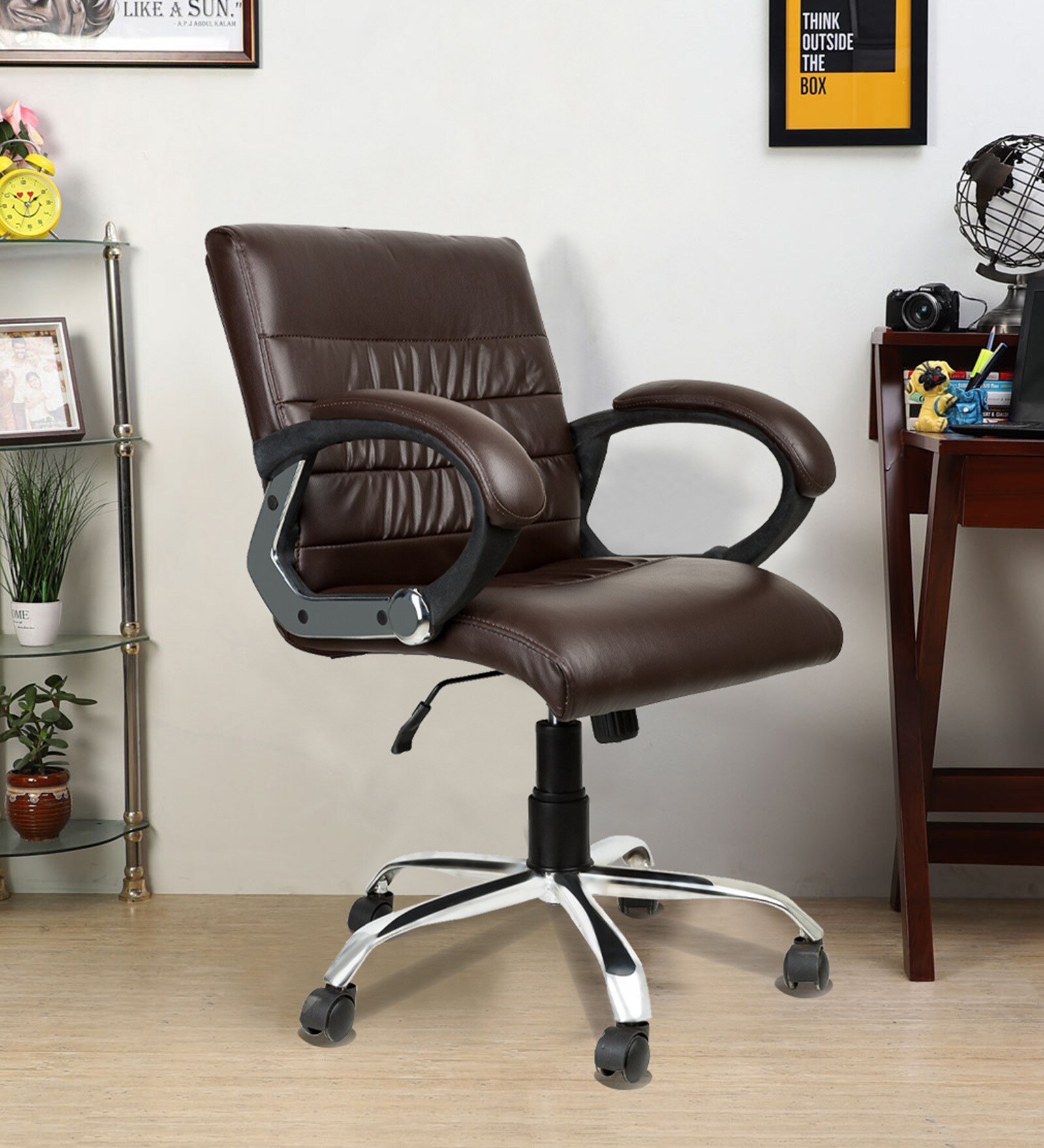 Buy Newton Leatherette Executive Chair in Brown Colour at 50% OFF by ...