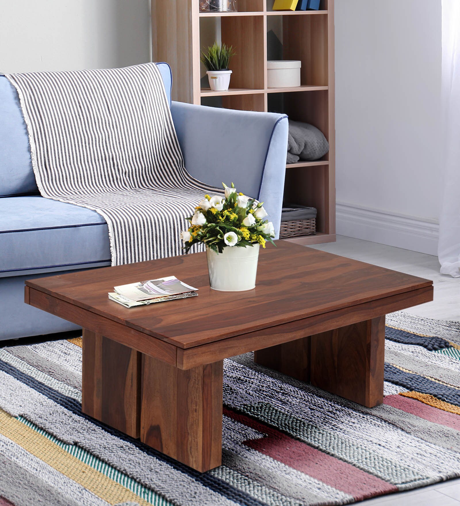 Buy Newyork New Solid Wood Coffee Table In Brown Finish at 66 OFF by