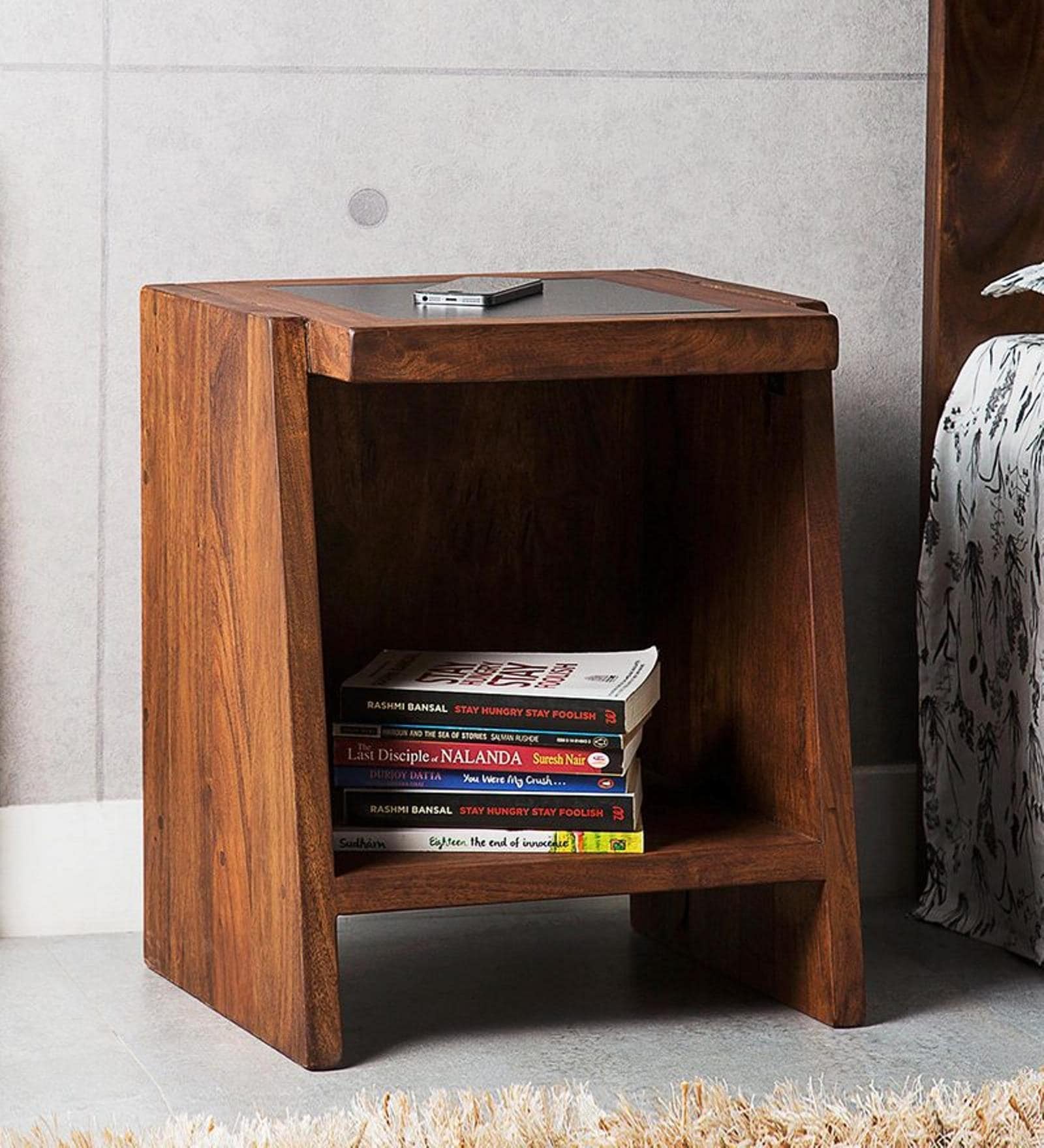 Buy Nexo Knight Wireless Charging Bed Side Table on Rent Online