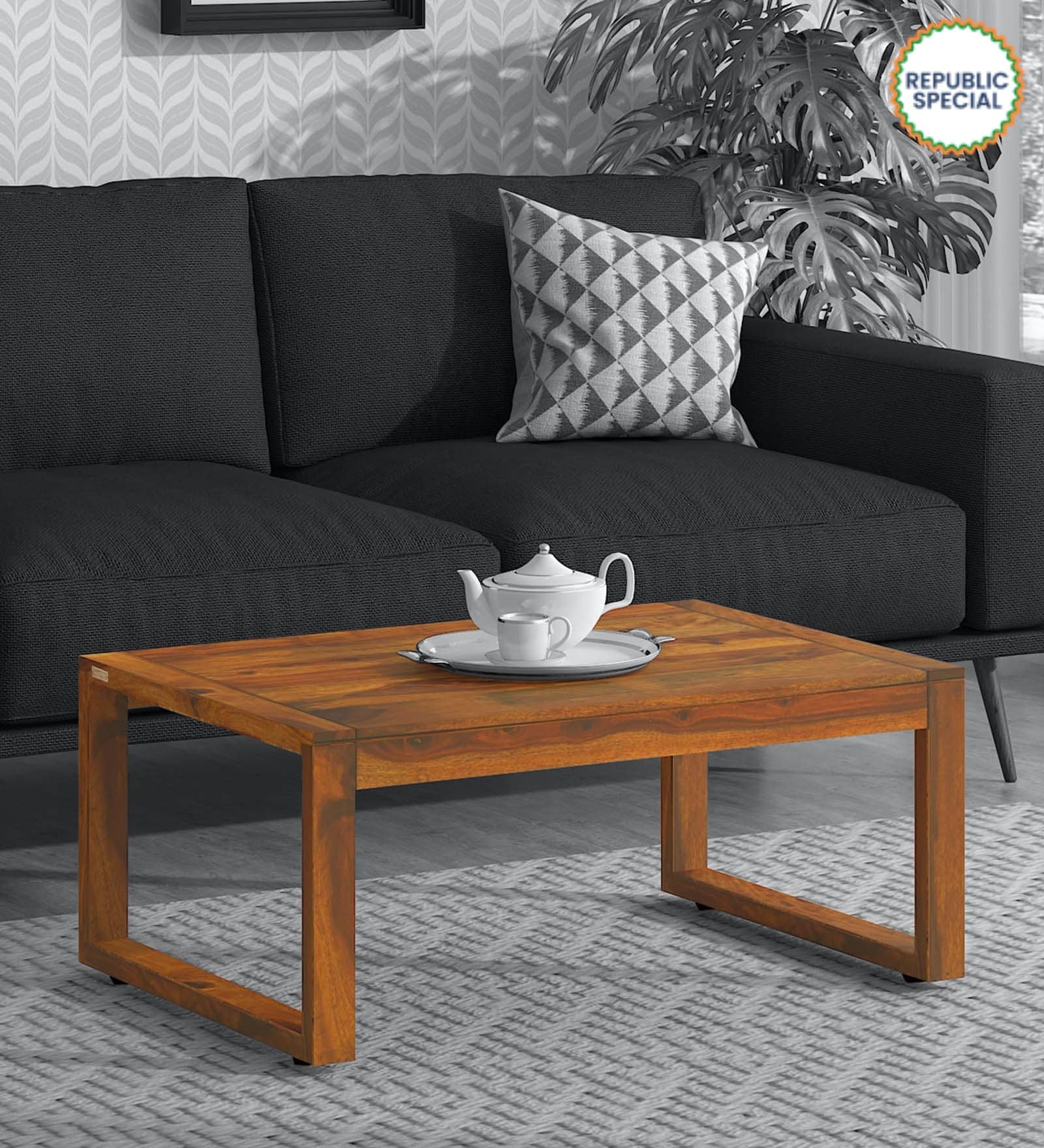 Next Sheesham Wood Coffee Table In Rustic Teak Finish