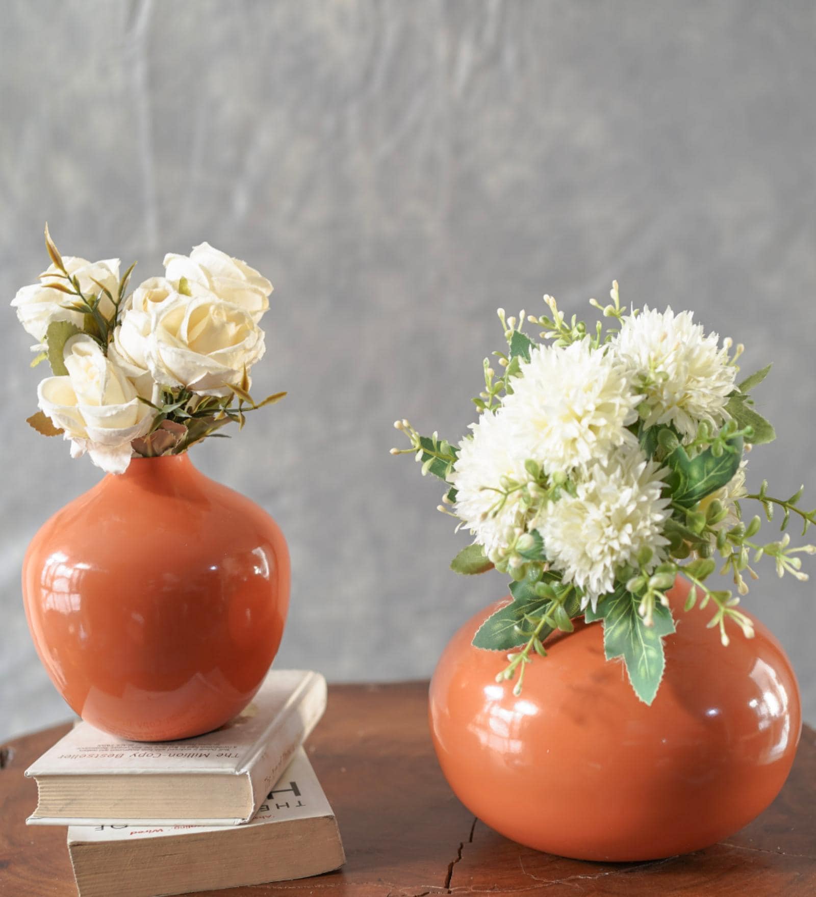 Nexus Orange Iron (Pack of 2) Vases