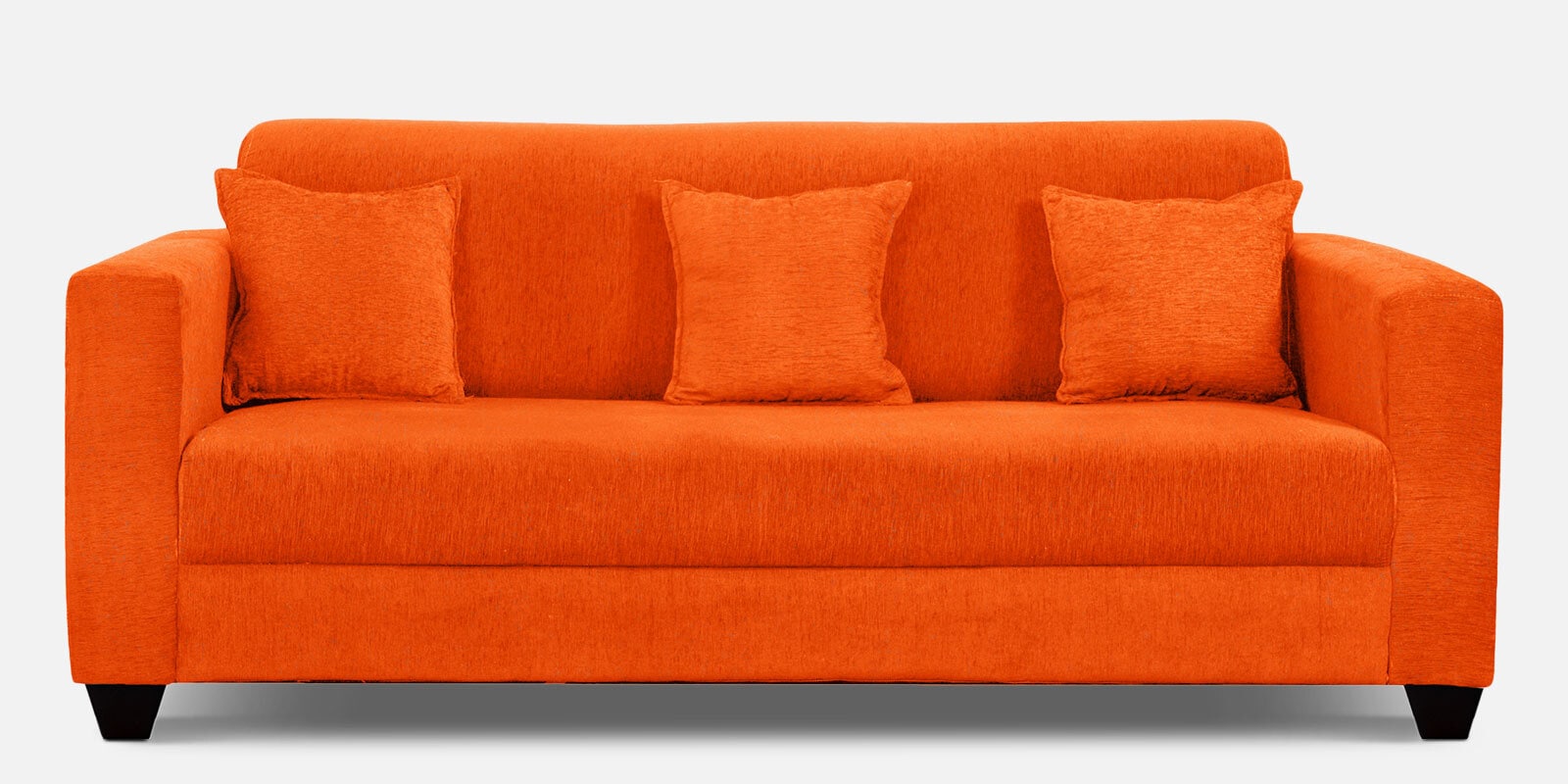 Nebula 3 Seater Sofa In Vivid Orange Colour Nebula 3 Seater Sofa In Vivid Orange Colour