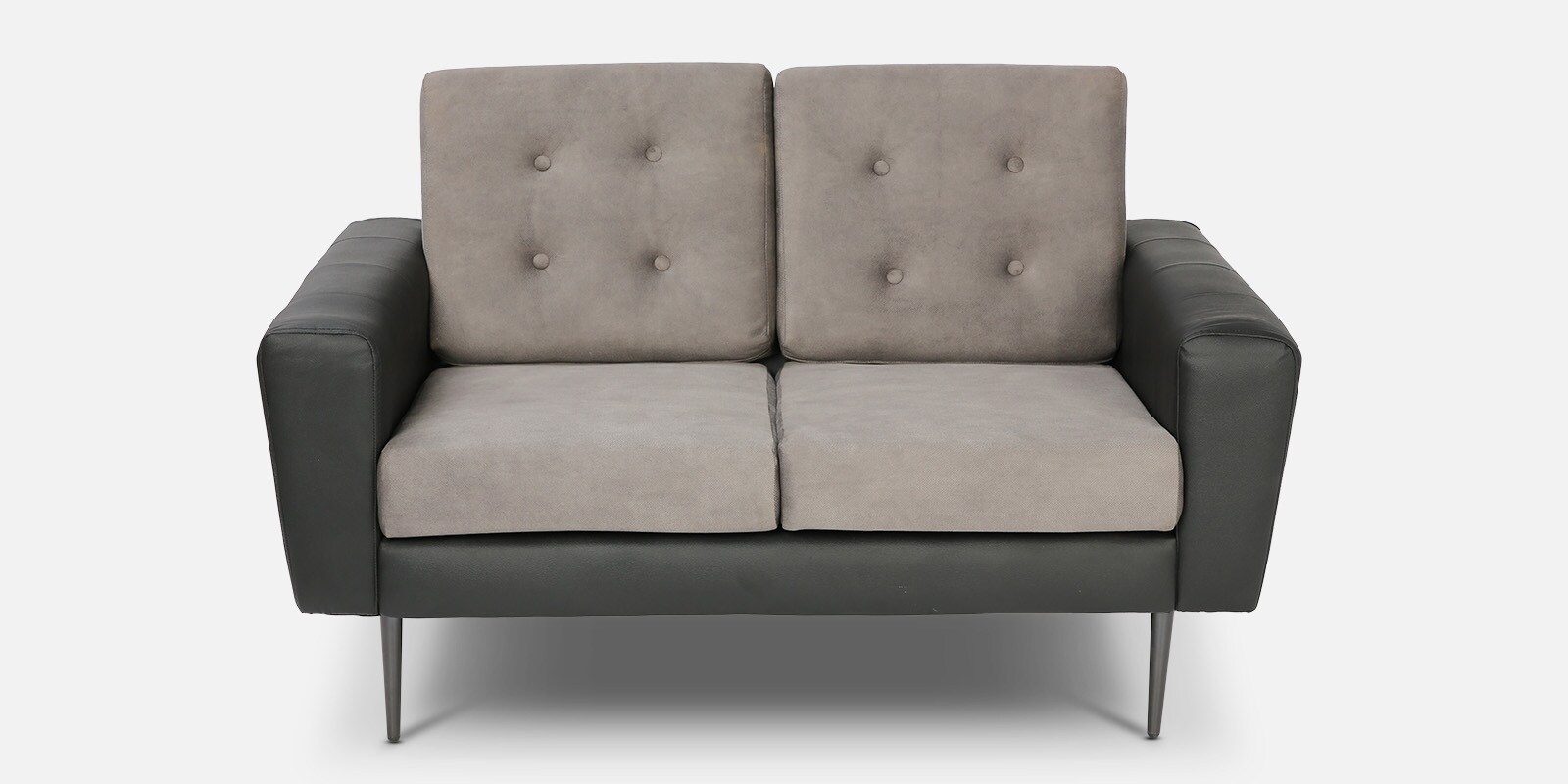 Newport 2 Seater Sofa in Grey & Black Colour