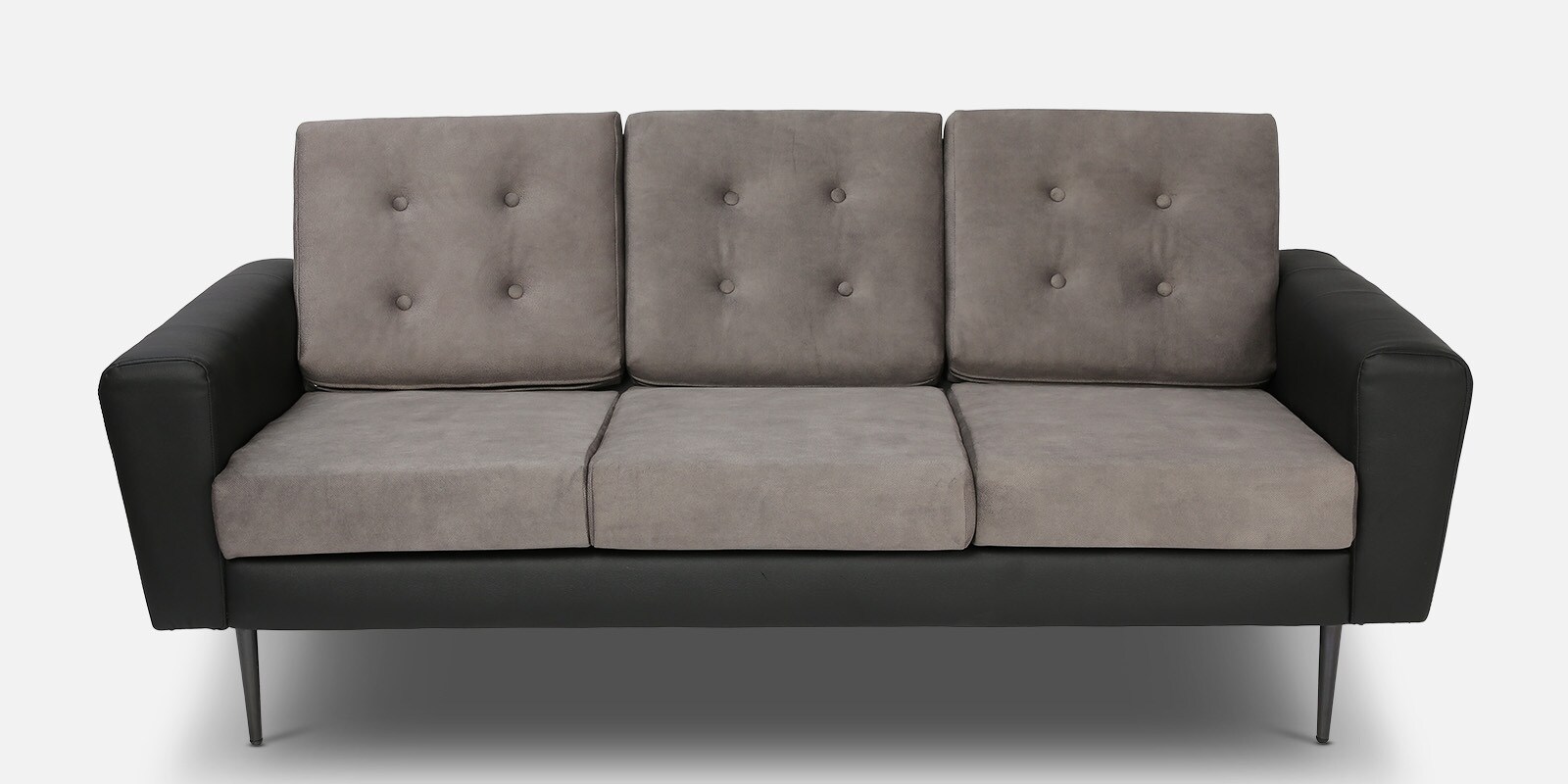 Buy Newport 3 Seater Sofa in Grey & Black Colour at 36 OFF by VOF