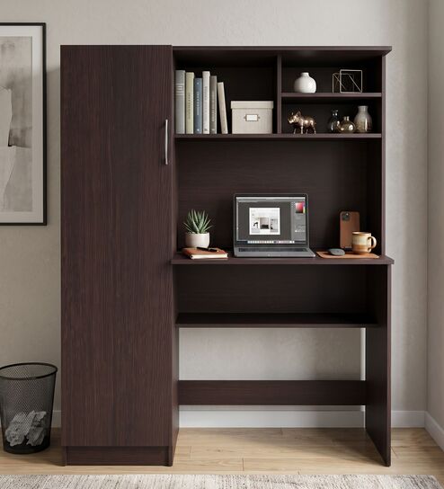 Nector Hutch Desk in Wenge Finish