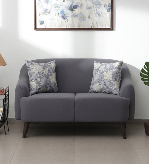 Nelson Fabric 2 Seater Sofa In Grey Colour