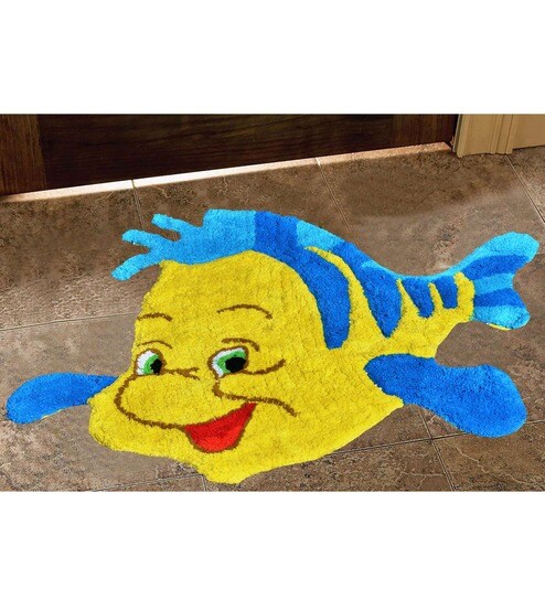 Buy Nemo Fish Mat In Yellow Blue Colour By Avira Home Online