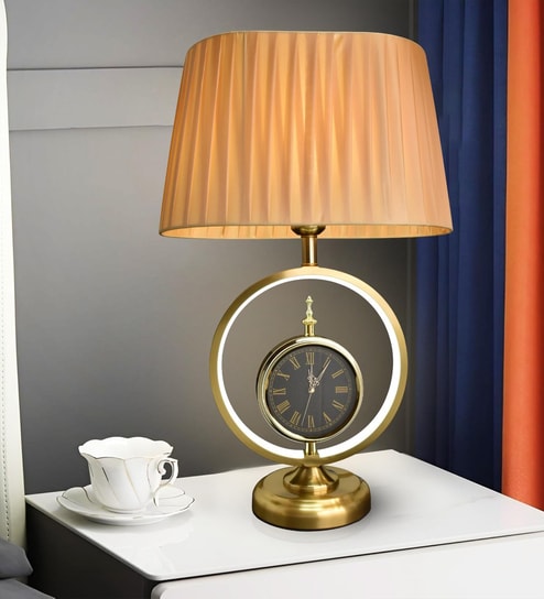 Neoclassical LED Table Lamp with Ring Clock
