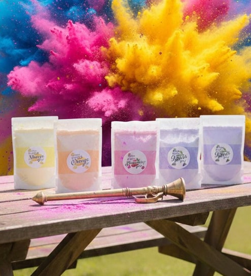 (1Pc) Assorted Neon Organic Fruit Fragrance Holi Gulal