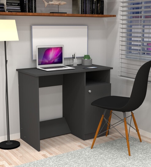Nero Multipurpose, Computer Desk for Home/Office, Writing Table, Sturdy Small Desks for Small Spaces in Slate Grey Finish