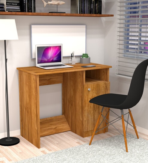 Nero Multipurpose, Computer Desk for Home/Office, Writing Table, Sturdy Small Desks for Small Spaces in Plateau Apple Finish